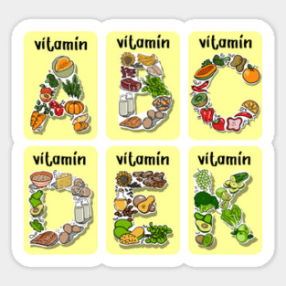 Vitamin letter illustration Sticker