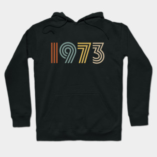 1973 Birth Year Retro Style Hoodie