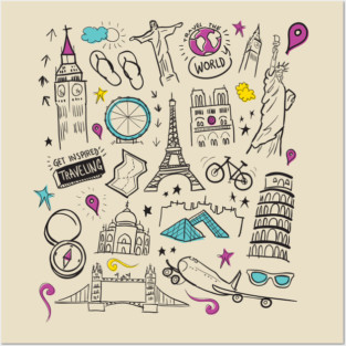 Travel T-Shirt Design Posters and Art