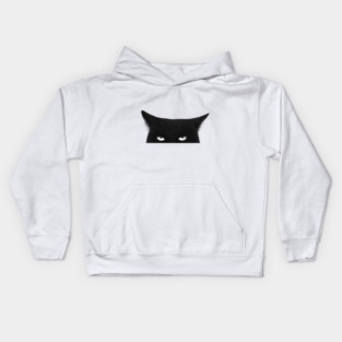 Angry black cat Kids Hoodie