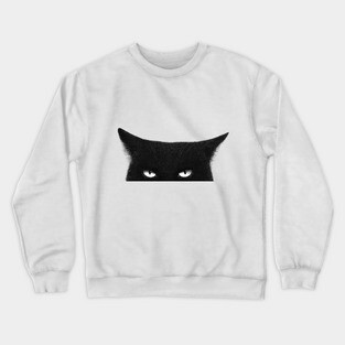 Angry black cat Crewneck Sweatshirt
