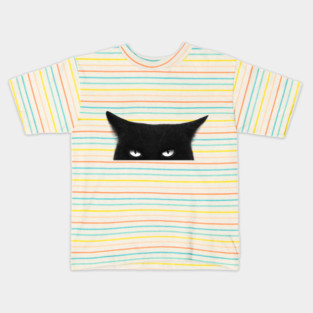 Angry black cat Kids T-Shirt