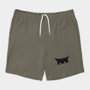 Angry black cat Shorts