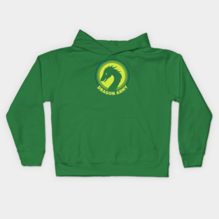 Dragon Army Green Logo Kids Hoodie