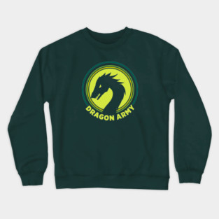 Dragon Army Green Logo Crewneck Sweatshirt