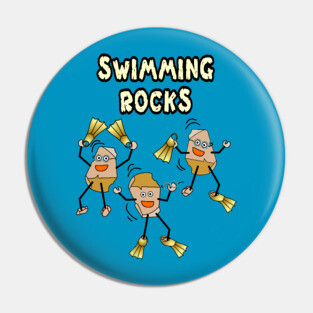 Swimming Rocks Pin