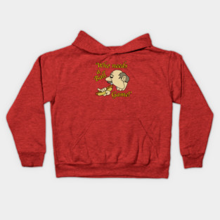Old Man Eating a Hot Dog Kids Hoodie