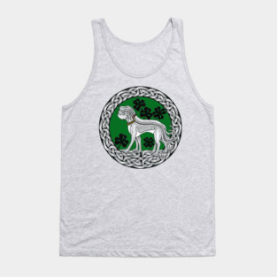 Triple Celtic Irish Wolfhound Ring Tank Top