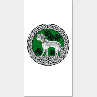 Triple Celtic Irish Wolfhound Ring Posters and Art