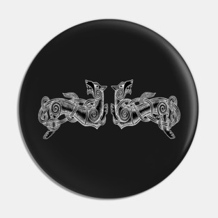 Ragnarok Wolves Viking Nordic Celtic Pin