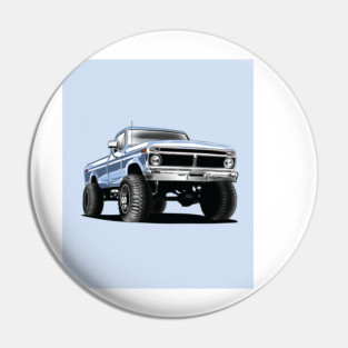 ford f250 obs truck blue poster Pin