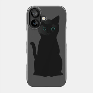 Bright Eyes: Black Cat Phone Case