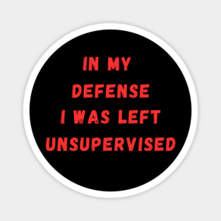 In my defense, I was left unsupervised Magnet