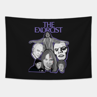 the Exorcist character collage Tapestry