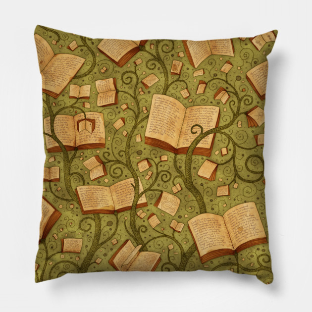Books (Color 3) Pillow by vladstudio