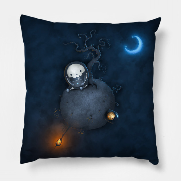 Halloween on  a Little Planet Pillow by vladstudio