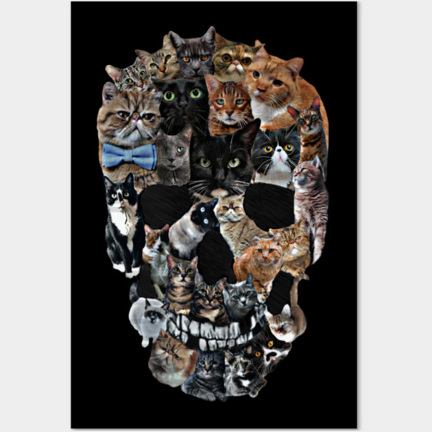 Cat Skull Wall Art by Pete the Cat Guy