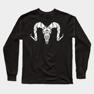 Goat Skull Geometric Long Sleeve T-Shirt