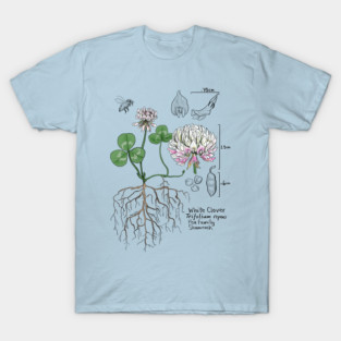 White Clover Botanical - tan T-Shirt