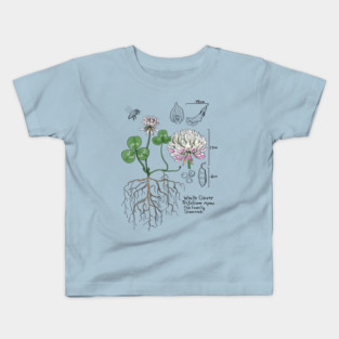 White Clover Botanical - tan Kids T-Shirt