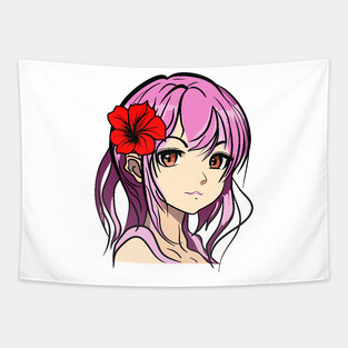 Cute anime girl Tapestry