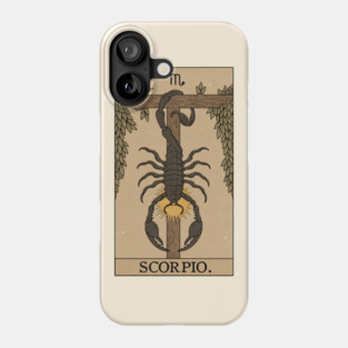 Scorpio Tarot Card Phone Case