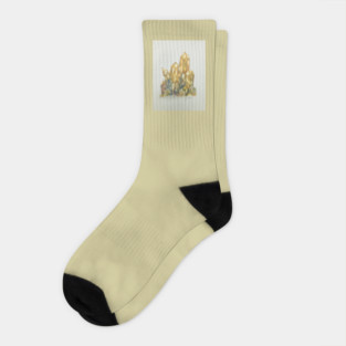 Golden Crystal Cluster Socks