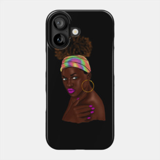 Beautiful Afro Melanin African Woman Phone Case