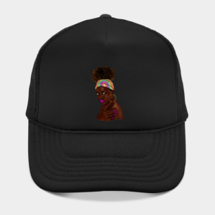 Beautiful Afro Melanin African Woman Hat