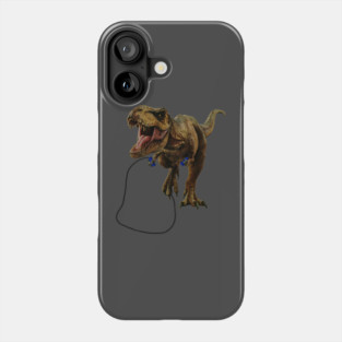 Funny T Rex Trying skipping rope, Sad Dinosaur Phone Case