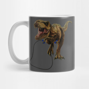 Funny T Rex Trying skipping rope, Sad Dinosaur Mug