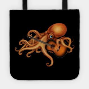 Octupos Playing Guitar, Music Lover Tote