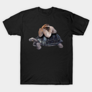 Sloth Lying on Turtle, Funny Lazy Animals T-Shirt
