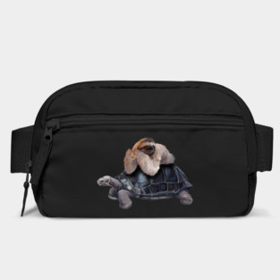 Sloth Lying on Turtle, Funny Lazy Animals Bag