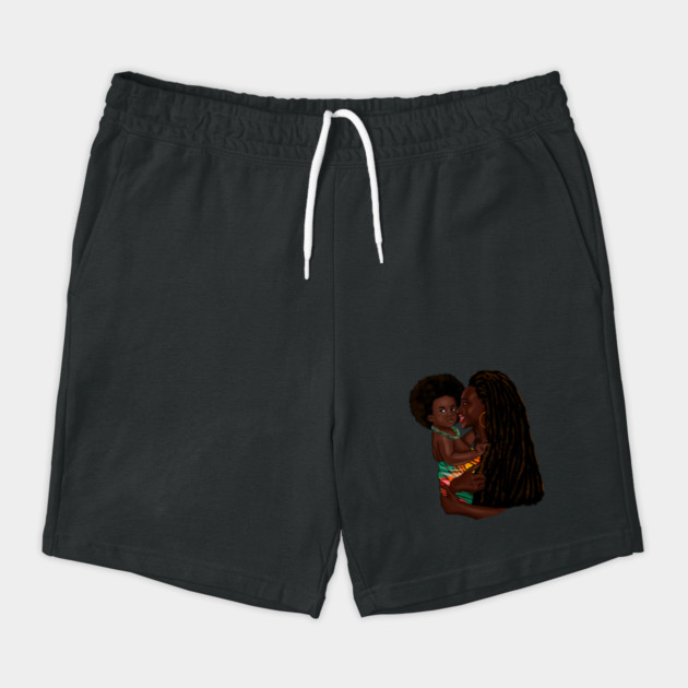 Loving Afro Mom and Baby, African Woman with Child by logiamerch