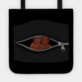African Mom with Twins, Afro Babies, Mothers Day Tote