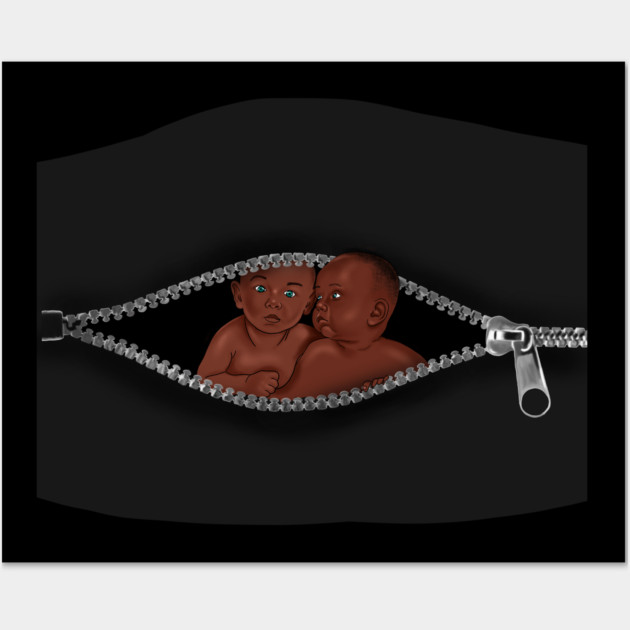 African Mom with Twins, Afro Babies, Mothers Day Wall Art by logiamerch