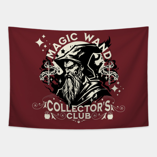 Magic Wand Collector's Club Wizardry Magical Sorcery Fan Tapestry by Joaddo