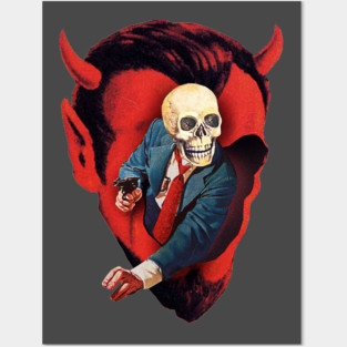 Devilhead Skullman Posters and Art