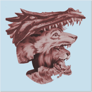 Lions Dragons Wolves Oh My Posters and Art