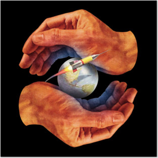 Space Hands Posters and Art