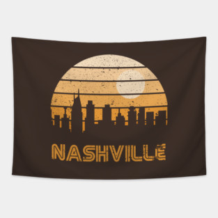Retro Sunset Nashville Tapestry