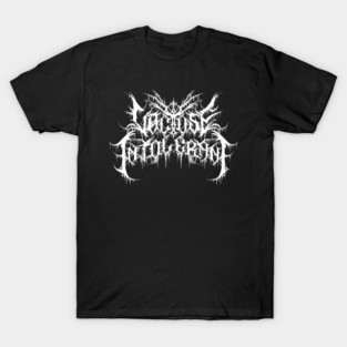 LACTOSE INTOLERANT metal logo T-Shirt