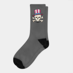 Uncle Sam Skull Socks