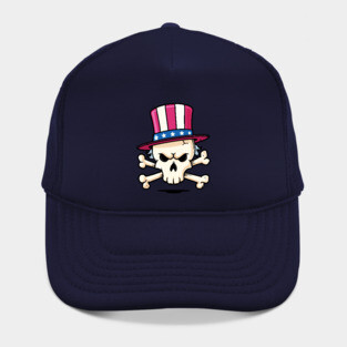 Uncle Sam Skull Hat