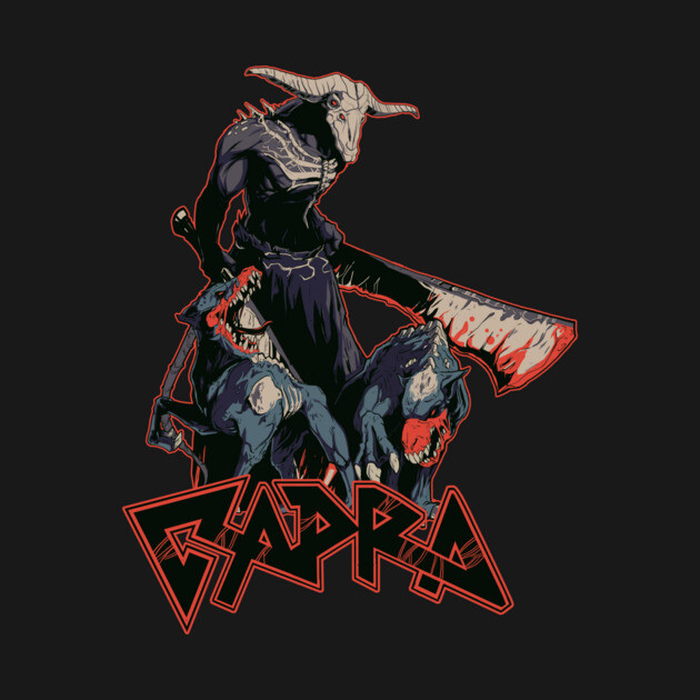 Capra Demon: Unofficial Dark Souls Metal Band Tee by peanutgolem