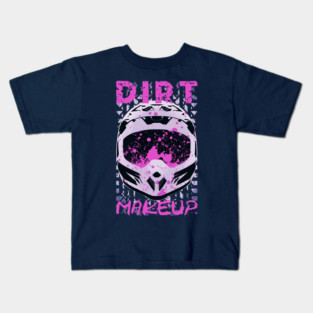 Dirt Makeup | Dirt Bike Graphic Design Kids T-Shirt