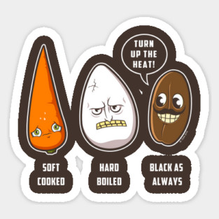 Carrot, Egg & Coffee Bean Sticker