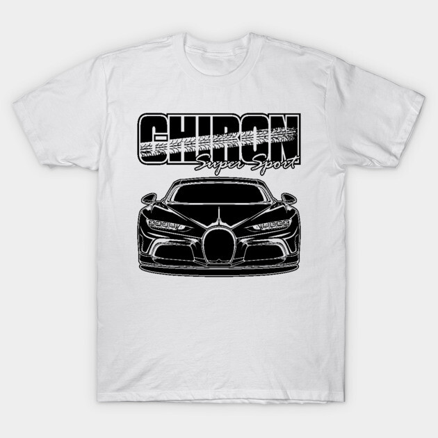 Chiron Super Sport Black Print Bugatti Chiron T-Shirt