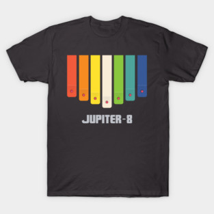 Roland Jupiter 8 Rainbow [Grey] T-Shirt